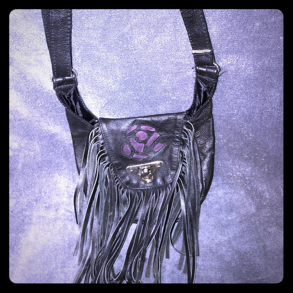 Leather Motorcycle Crossbody Bag